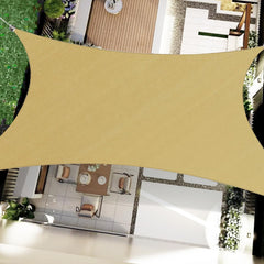 OOTONAT front view of 16x20 sand sail providing wide shaded area