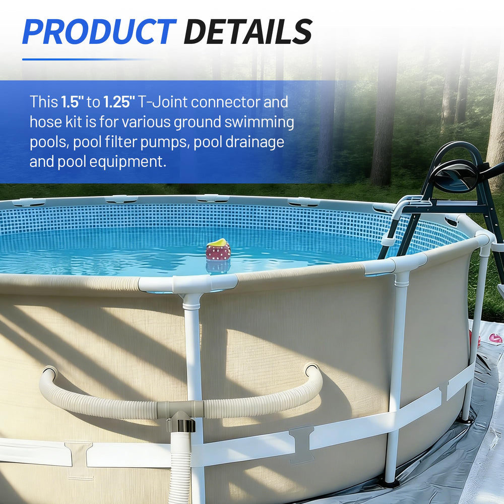 Ophjerg kit in a backyard pool scene illustrating improved circulation and cleaner water