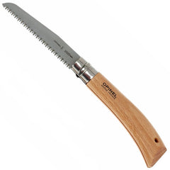 Opinel folding saw front view showing blade and handle, durable outdoor cutting