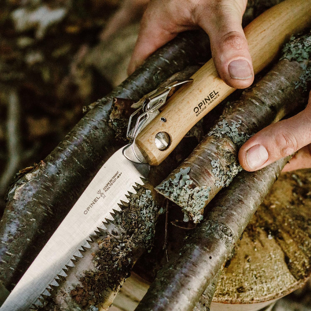 OPINEL handle grain and finish highlighting durable French beechwood