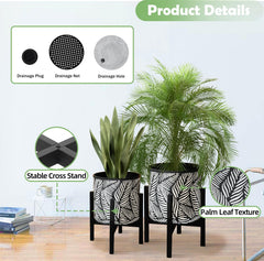 Opnons close-up palm leaf print highlighting pattern and decorative appeal