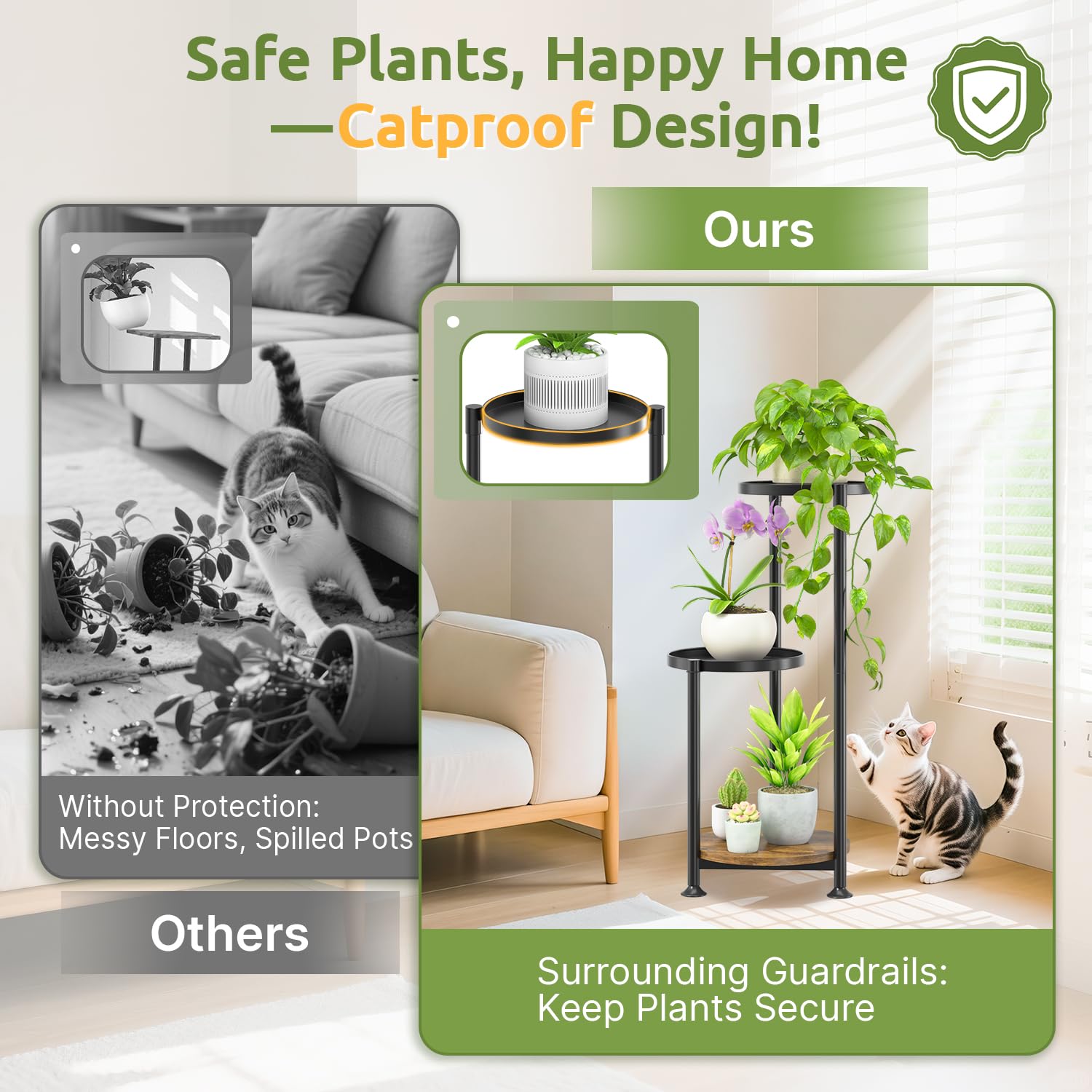 Oppro adjustable foot pad detail protecting floors and stabilizing stand