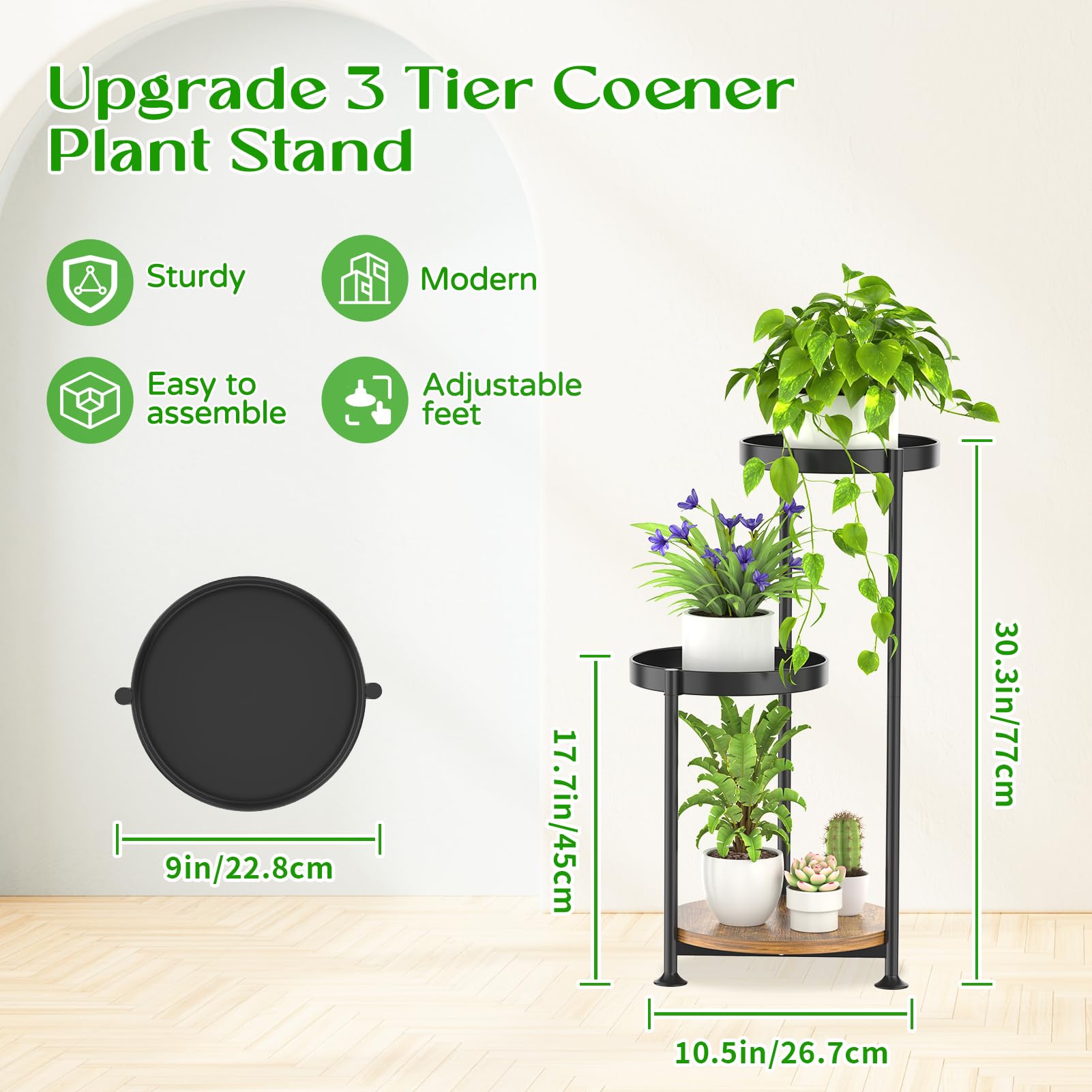 Oppro wooden top shelf close-up highlighting warm texture and durability