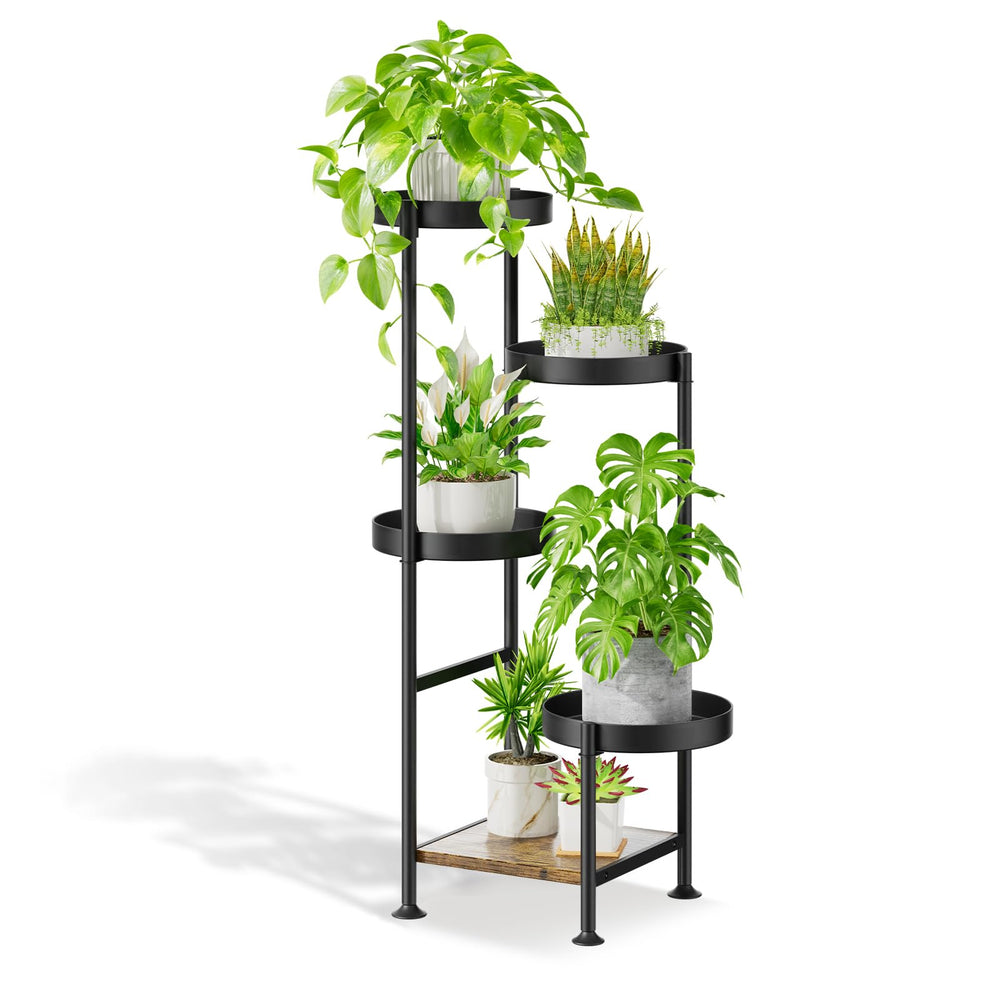 Oppro front view of 5-tier stand showcasing multiple plants and space saving