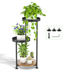 Oppro front view corner plant stand showing compact space-saving benefit