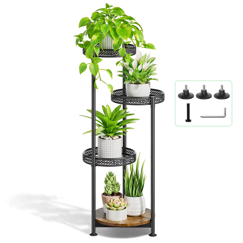 Oppro front view corner stand showing compact space-saving benefit