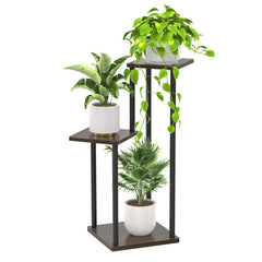 Oppro front view plant stand showing three tiers and sleek silhouette for space saving