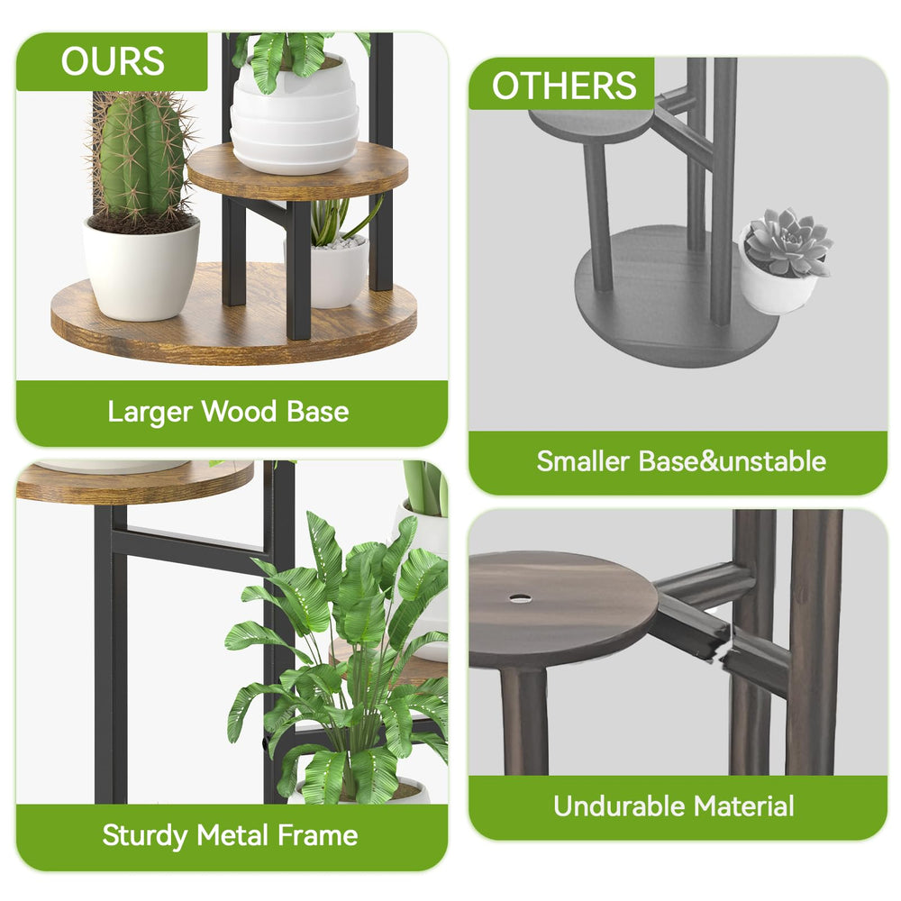 Oppro in-use in living room corner showing space-saving plant display benefit