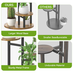 Oppro in-use in living room corner showing space-saving plant display benefit