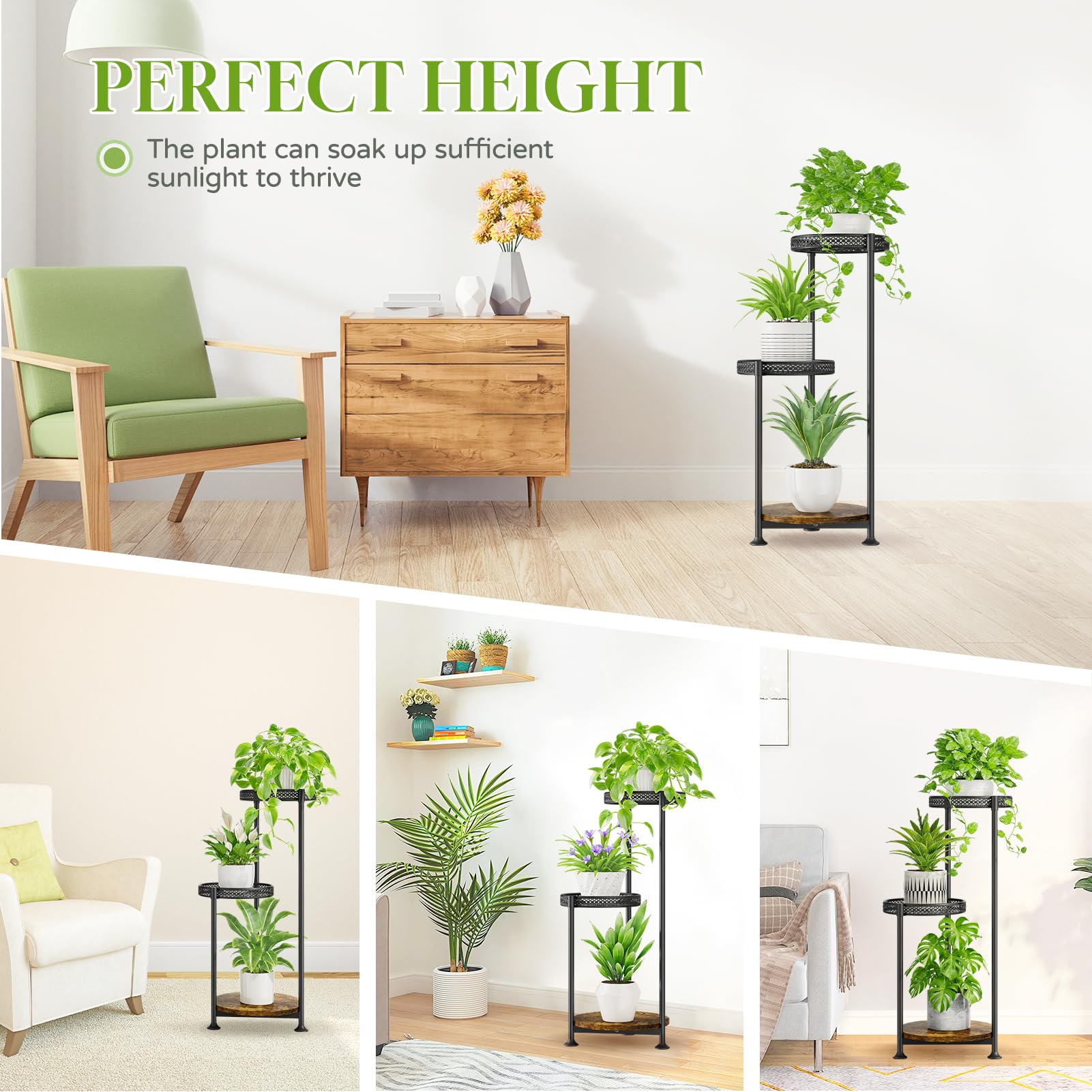 Oppro patio display with plants showing rustproof outdoor suitability