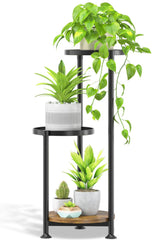 Oppro plant stand front view showing three tiers and space-saving profile