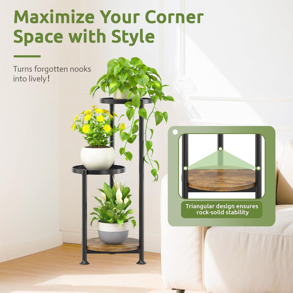 Oppro plant stand on balcony creating layered plants and brighter space