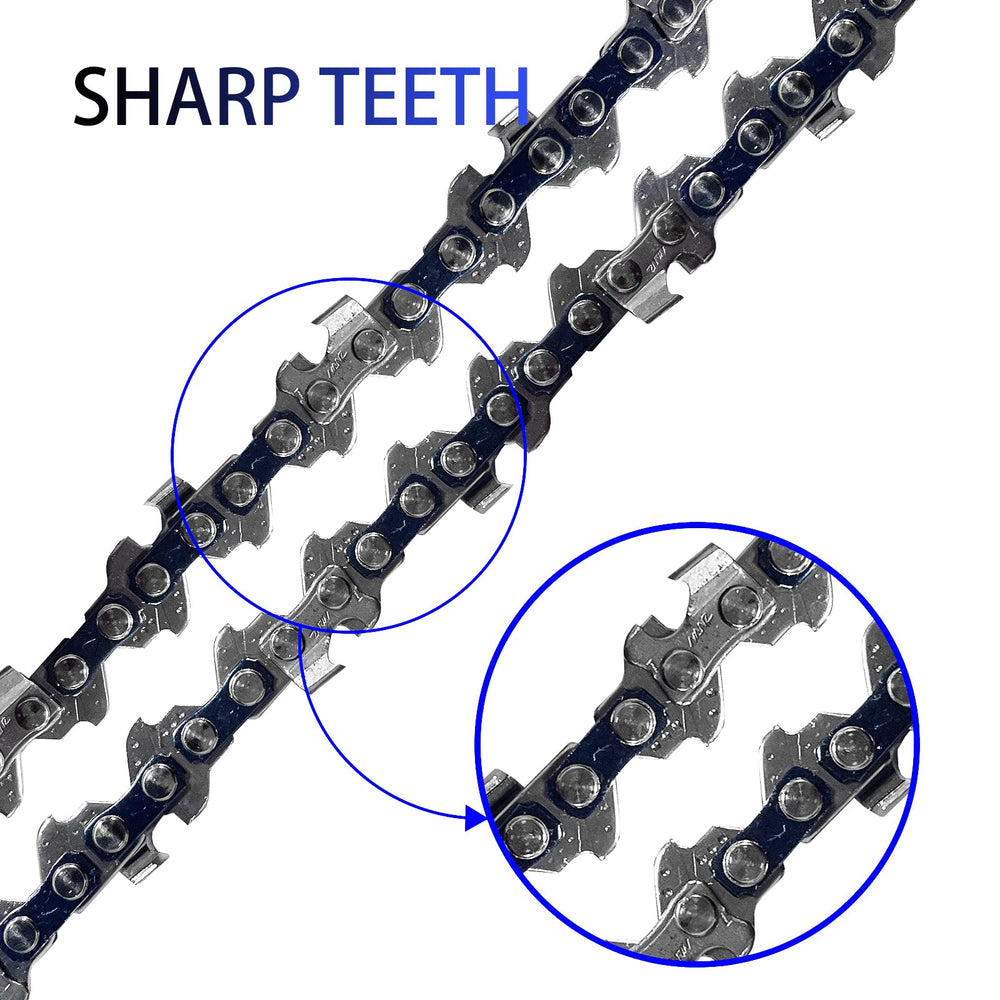 Opuladuo close-up of chain teeth highlighting durable cutters for smoother cuts