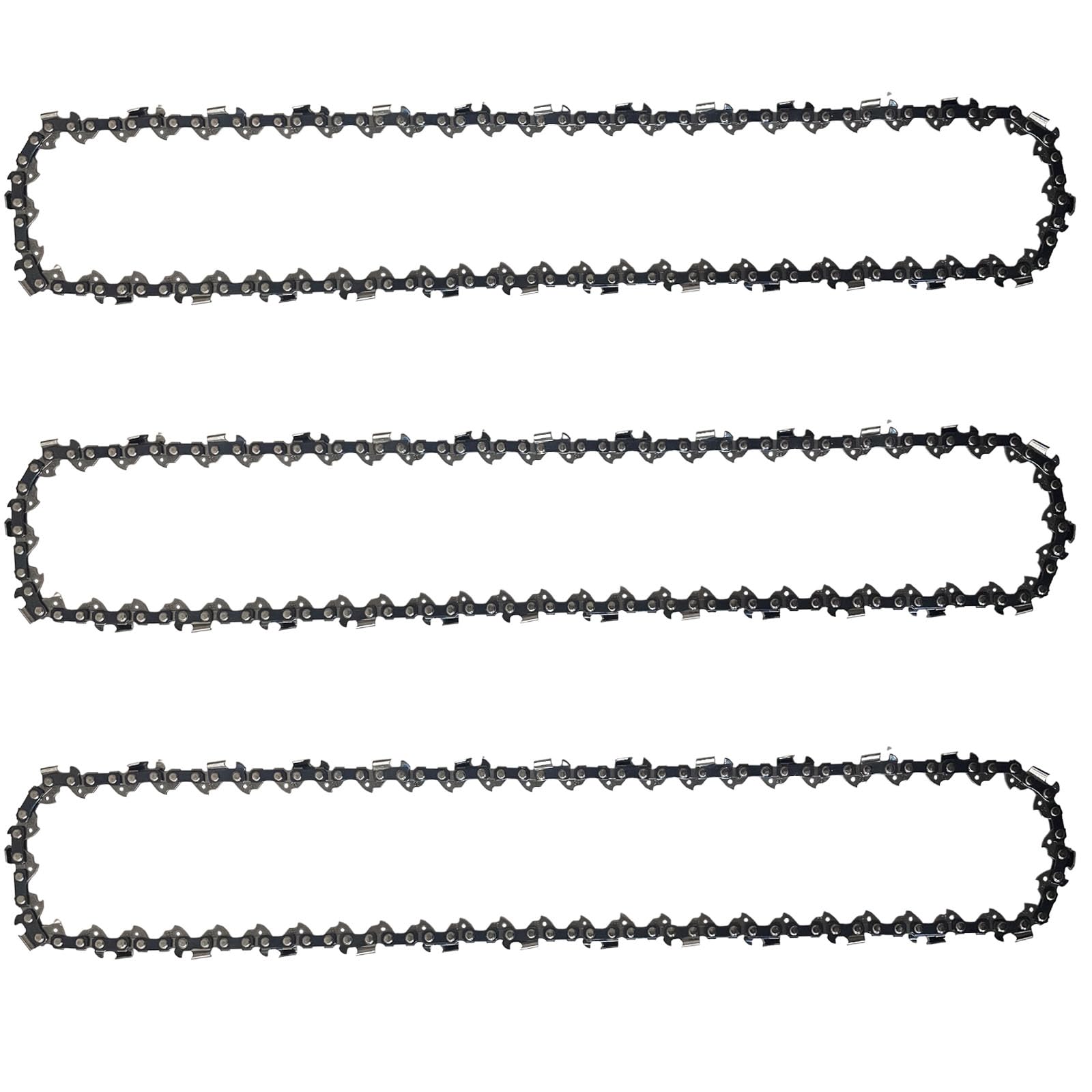 Opuladuo close-up of chain teeth, showing sharp cutters for consistent wood cutting