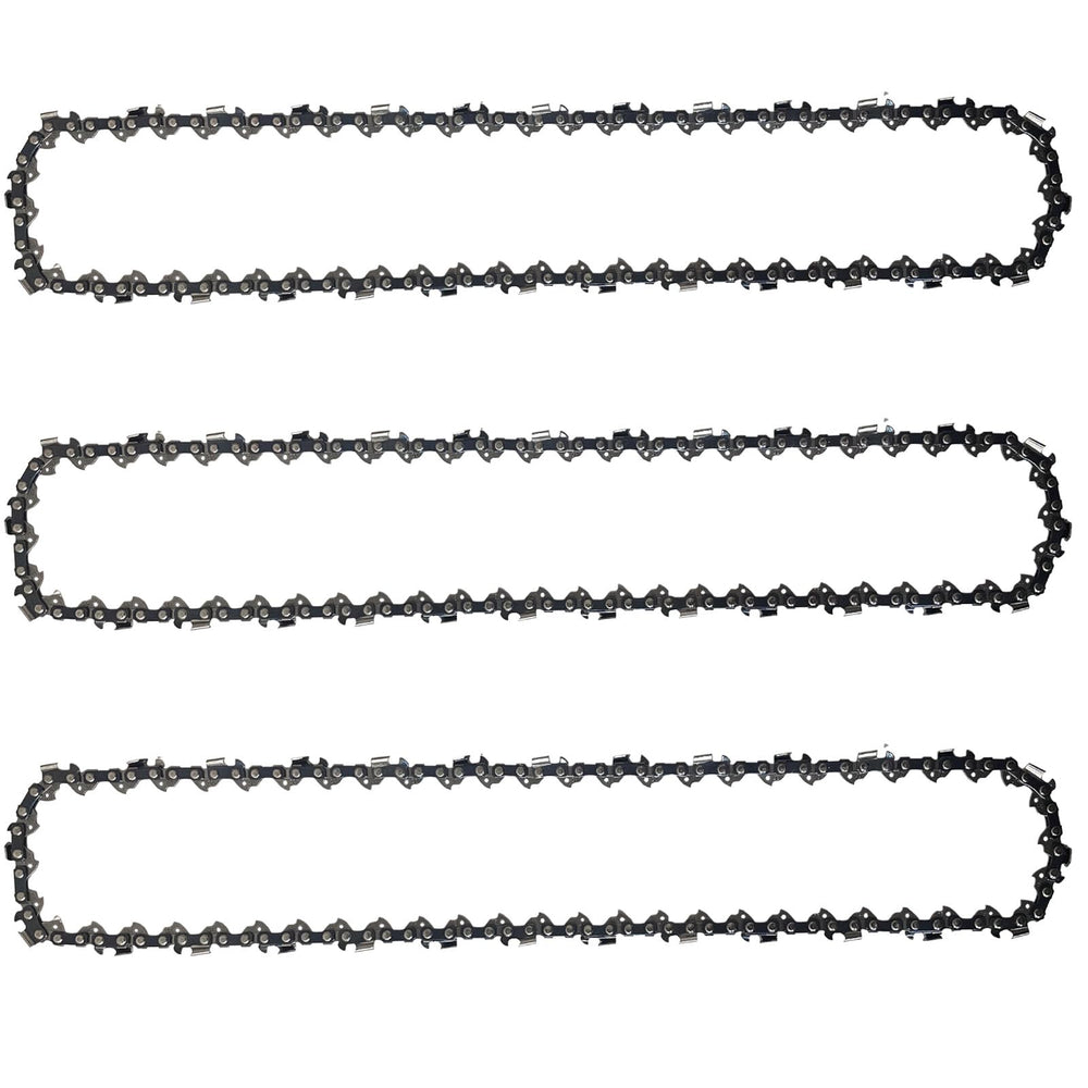 Opuladuo close-up of chain teeth, showing sharp cutters for consistent wood cutting