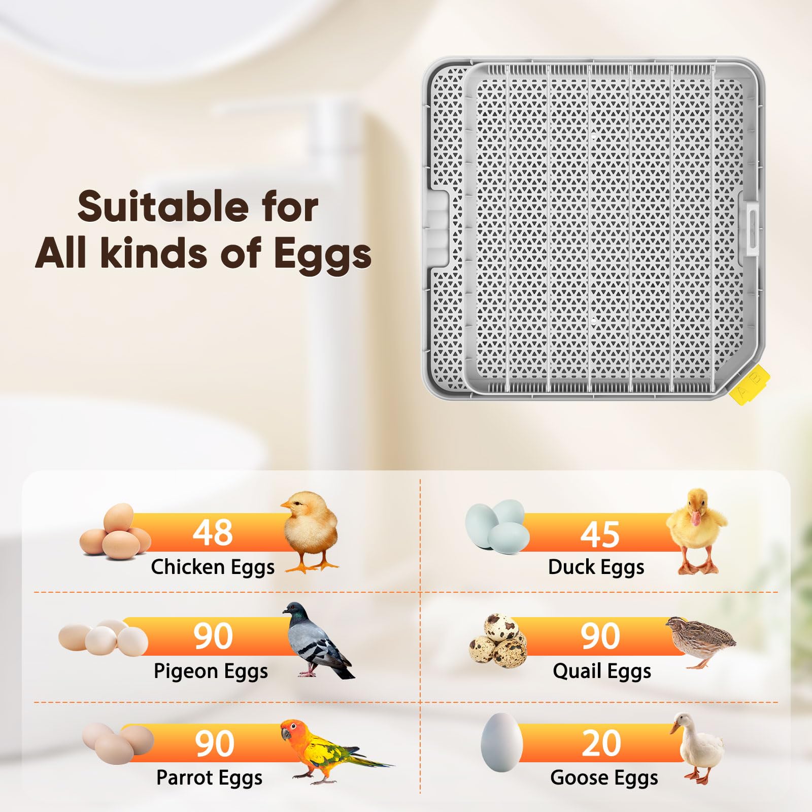 Oqioprd turning mechanism in motion demonstrating automatic egg rotation benefit