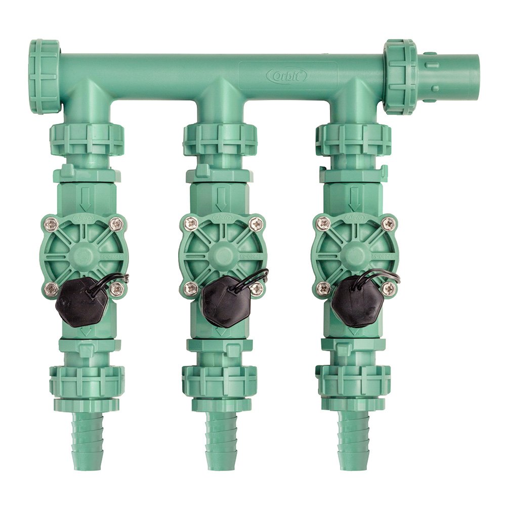 Orbit front view of 3-valve manifold showing compact, ready-to-install design and reliable performance