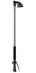 Orbit 36-inch turret wand front view showing ergonomic grip and bronze finish for comfortable watering