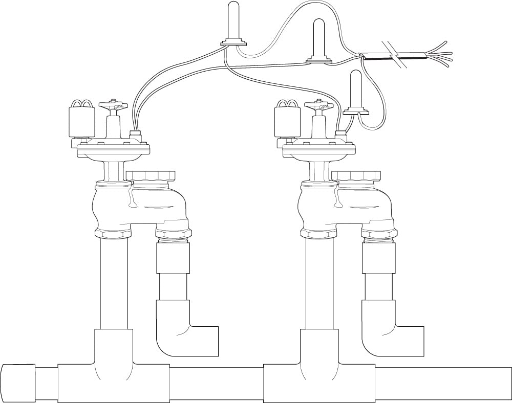 Orbit 57065 mounted on riser in garden demonstrating easy access and safety