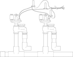 Orbit 57065 mounted on riser in garden demonstrating easy access and safety