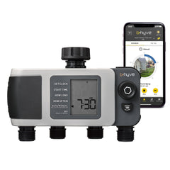 Orbit B-hyve XD front panel showing controls and easy access for quick programming