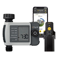 Orbit B-hyve XD front view showing display and port, clear operation benefit