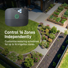 Orbit B-hyve XR mobile app screen showing zone control and remote watering convenience