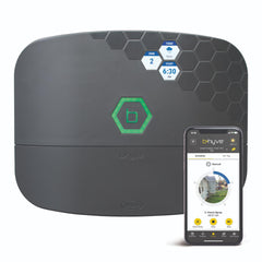 Orbit B-hyve XR front panel view showing controls and clear interface for easy programming