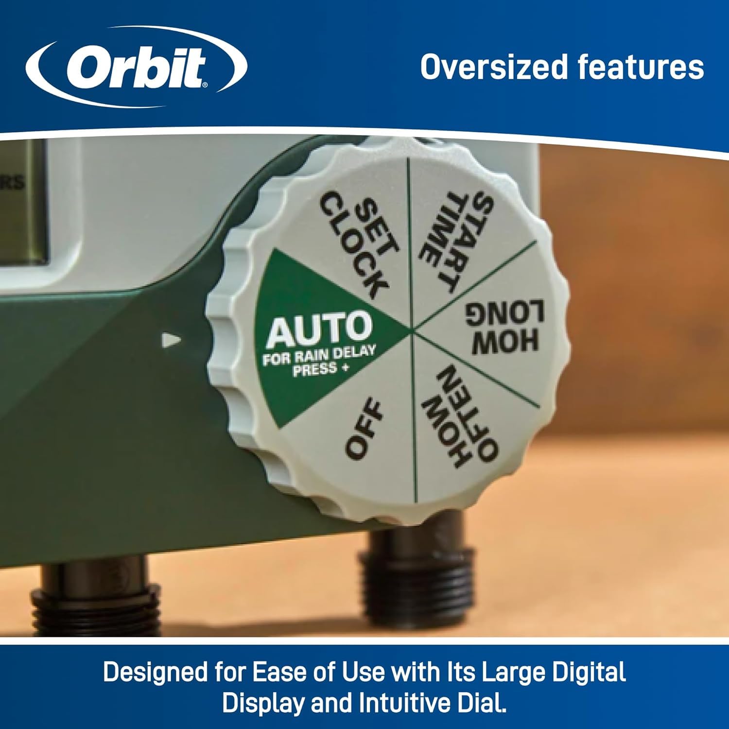 Orbit back panel showing faucet connector and mounting for easy install