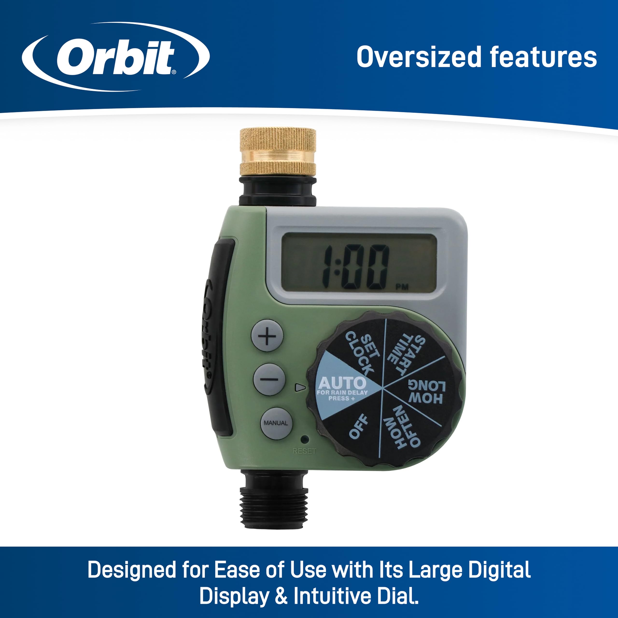 Orbit Blu-Lock tubing connection close-up showing fast secure fittings benefit