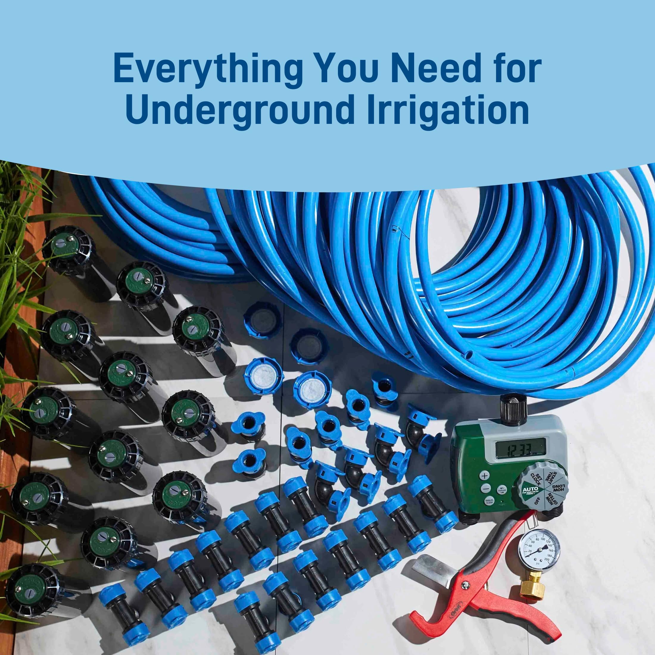 Orbit Blu-Lock tubing connection detail ensuring leak-resistant joins