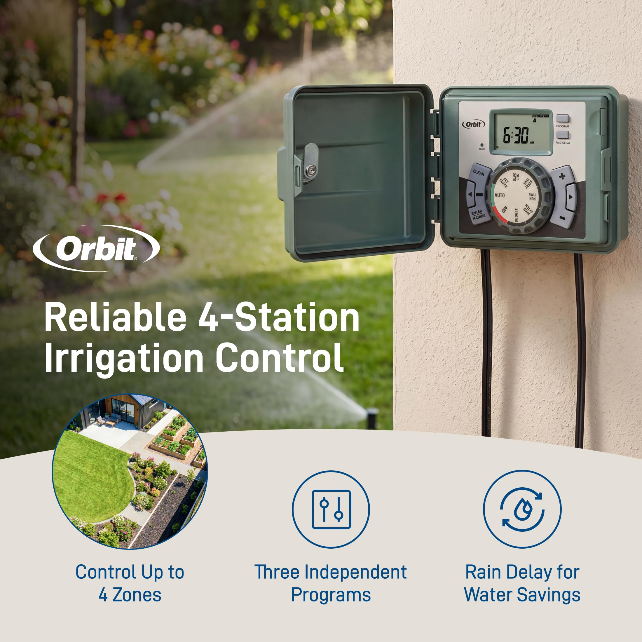 Orbit caja con cerradura y dos llaves para seguridad exterior