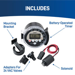 Orbit control dial close-up showing removable programmer for easy schedule setup benefit