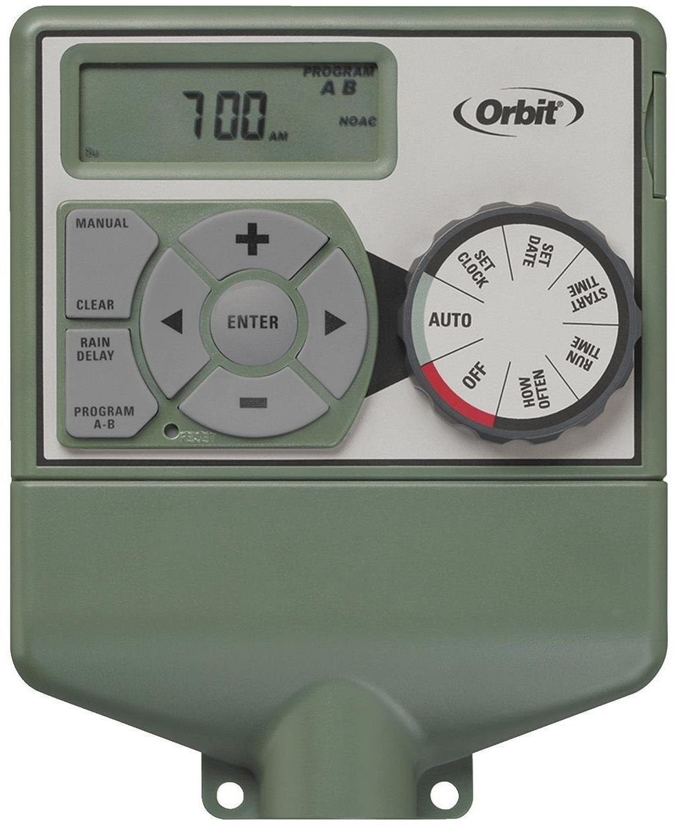 Orbit Easy Dial front panel view showing simple dials and buttons for quick setup