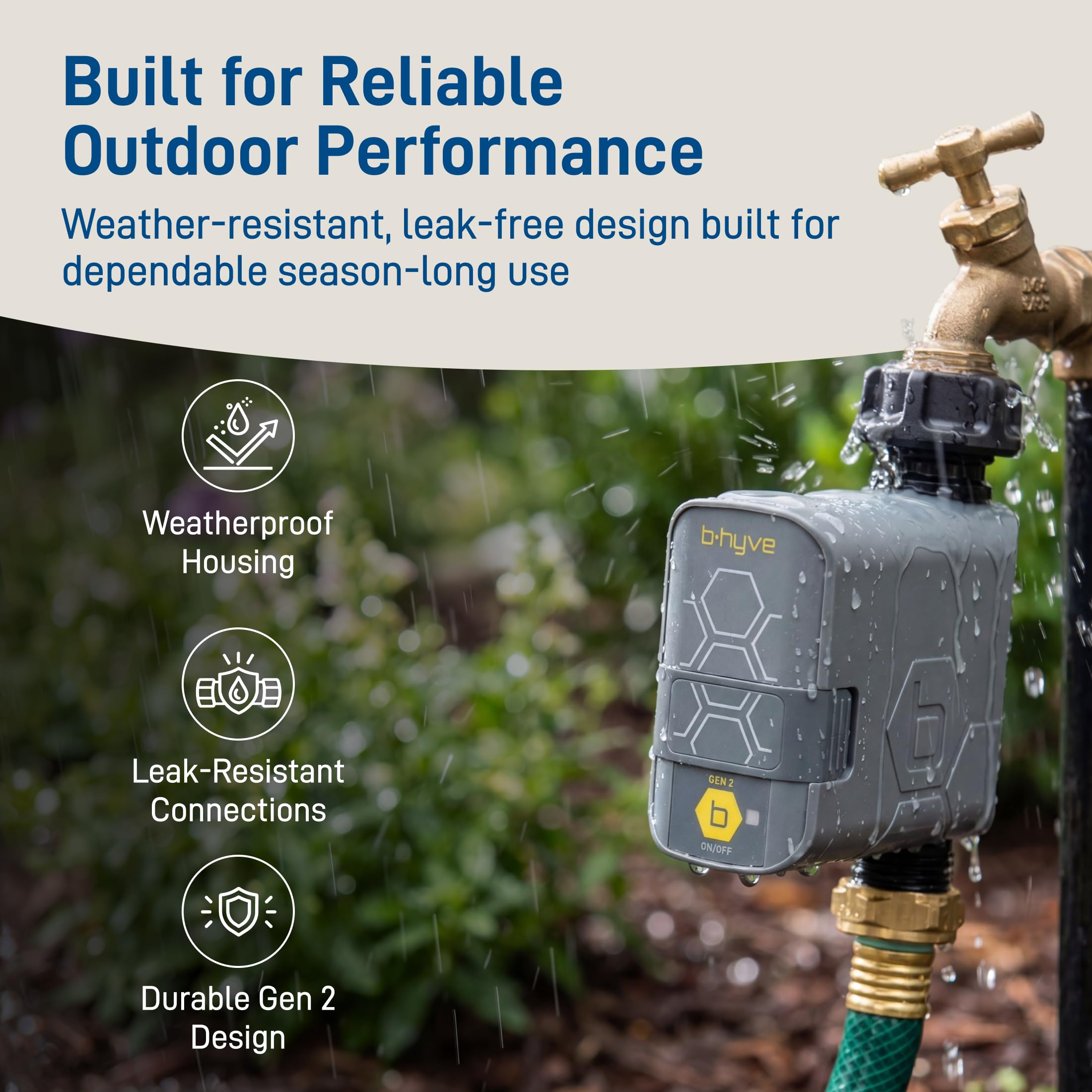 Orbit flow meter detail showing usage tracking and leak detection
