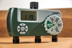 Orbit close-up of LCD display and buttons for fast programming and clarity