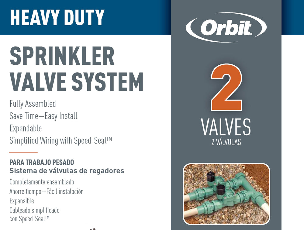 Orbit manifold mounted in valve box demonstrating protected outdoor installation