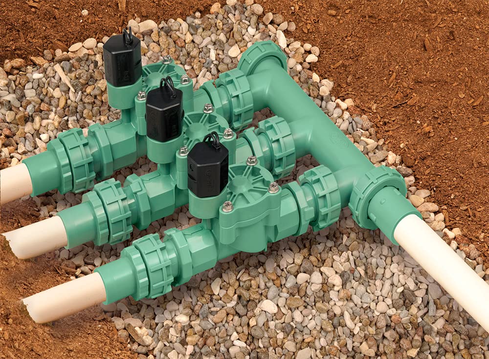 Orbit manifold mounted in valve box demonstrating tidy installation and simplified maintenance