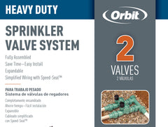 Orbit manifold mounted in valve box demonstrating protected outdoor installation