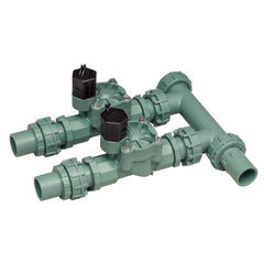 Orbit manifold swivel union closeup highlighting easy unthreading for service