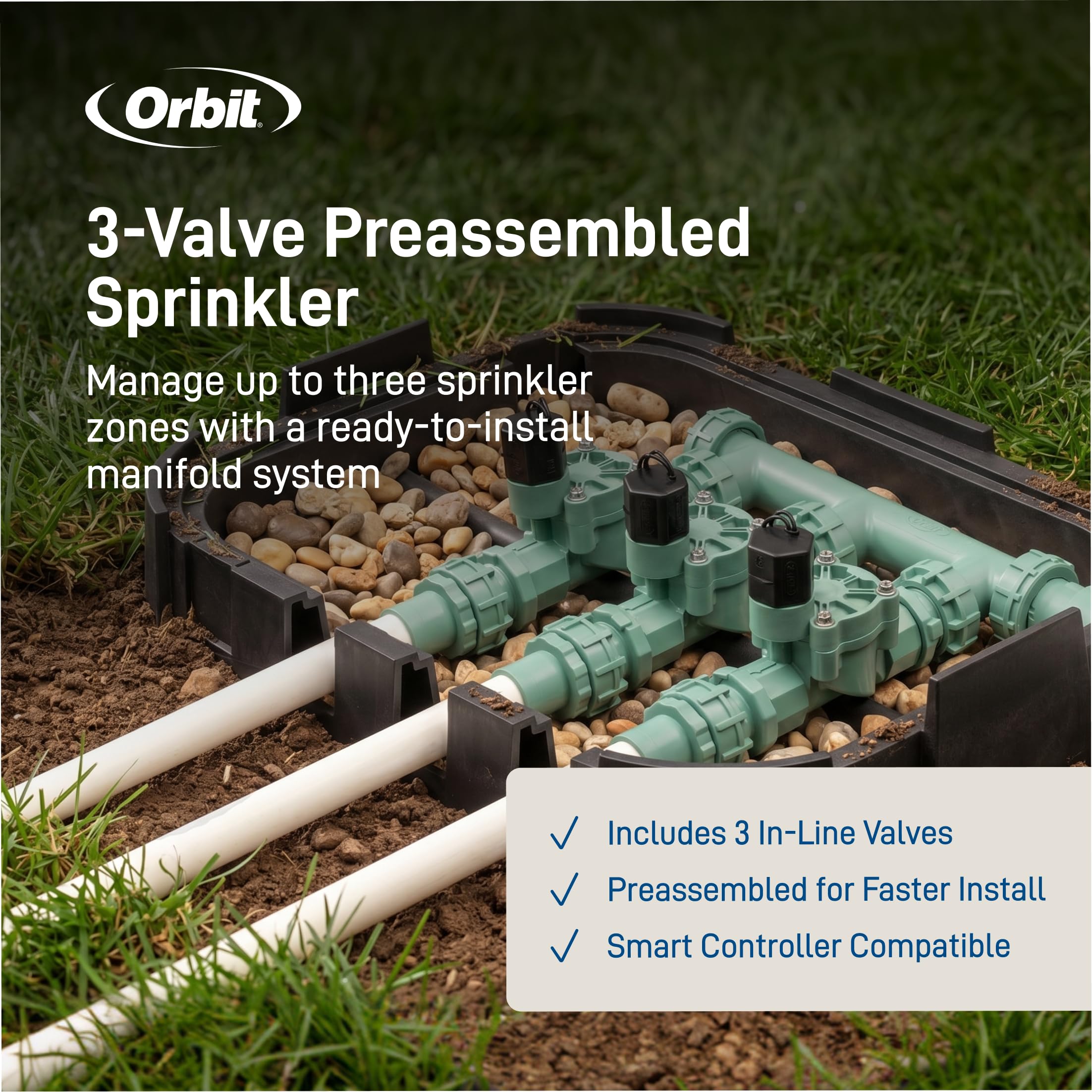 Orbit valve close-up highlighting L-Series valve body and internal-bleed feature for consistent control