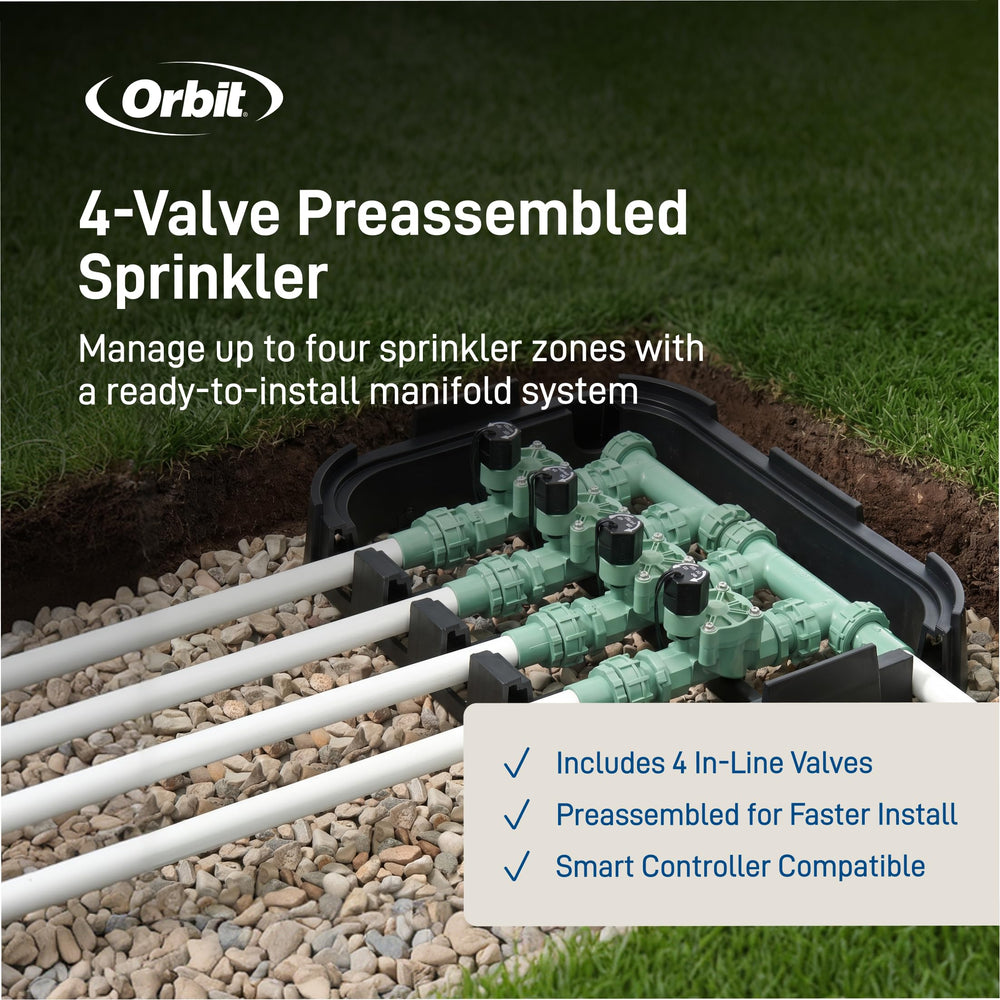 Orbit close-up of in-line L-Series valve showing robust construction and reliability