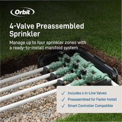 Orbit close-up of in-line L-Series valve showing robust construction and reliability