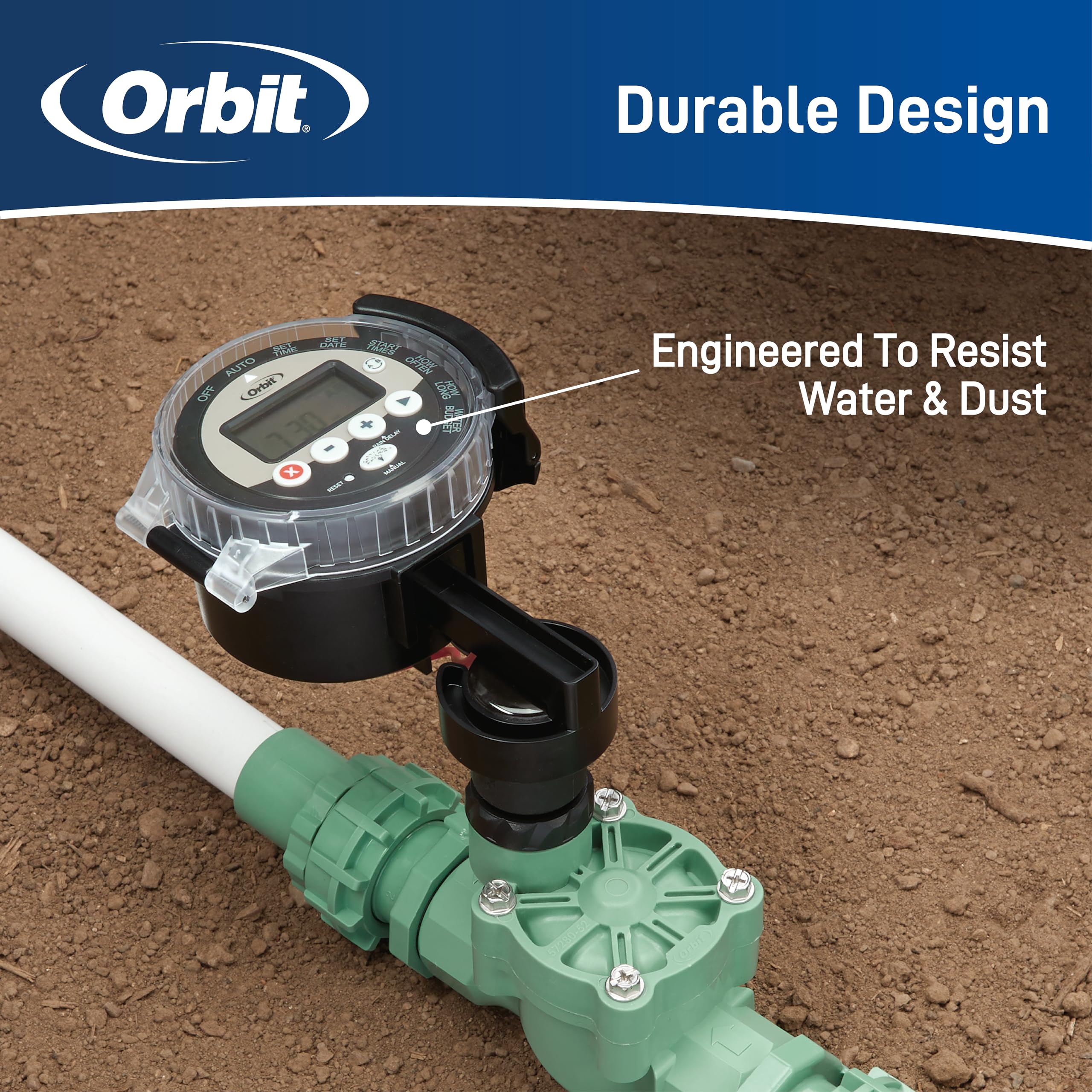 Orbit manual zone selection in use showing immediate watering for testing benefit