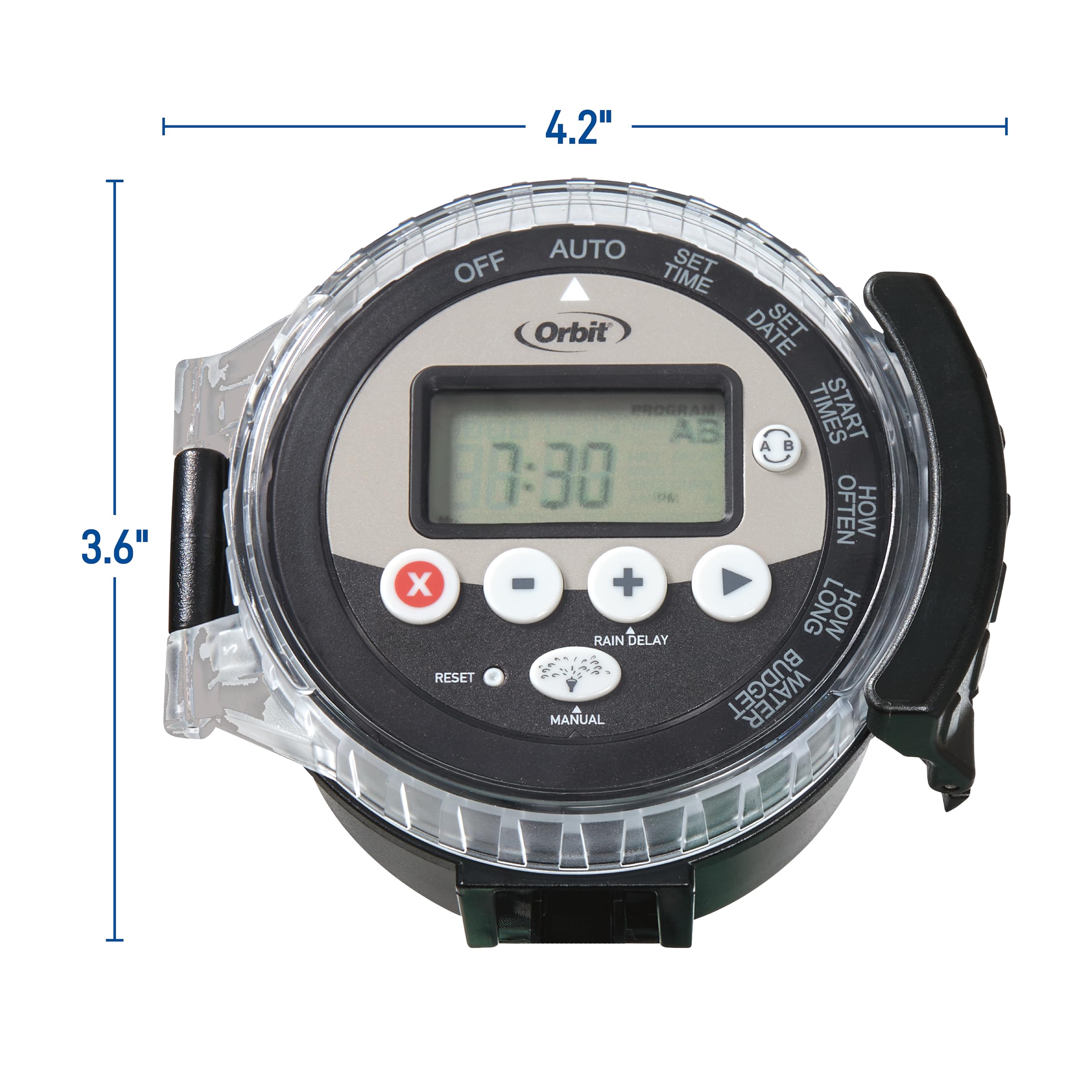 Orbit solenoid and mounting clip showing secure latch for tool-free installation benefit