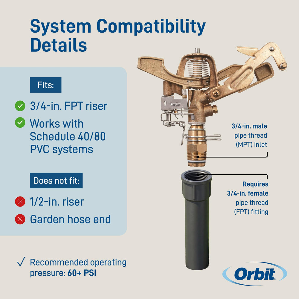 Orbit product packaging and label showing model 55016 and installation details