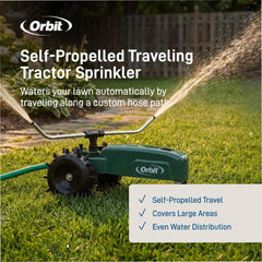 Orbit adjustable rotary spray arms close-up showing flexible coverage control