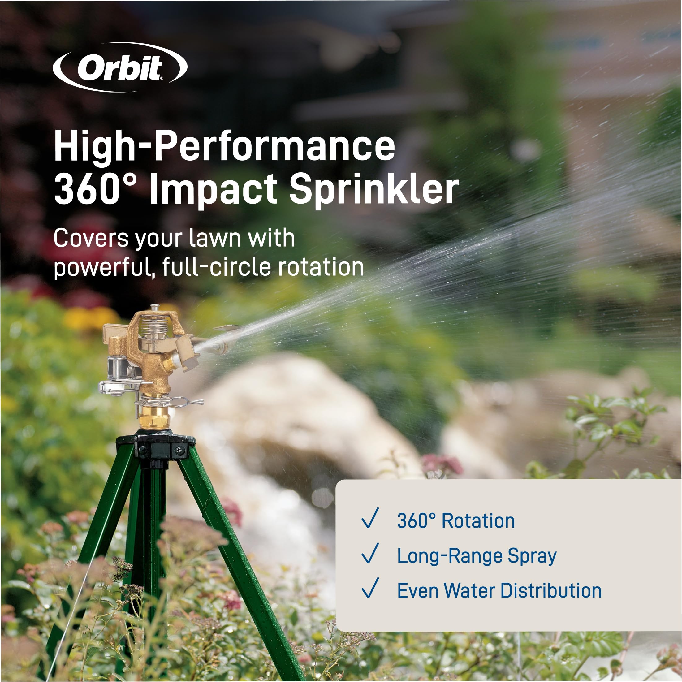 Orbit tripod height adjustment, showing easy elevation between 22 and 48 inches