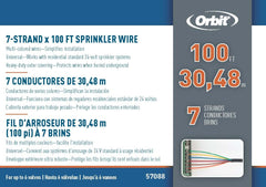 Close-up of Orbit insulated 18-gauge conductors and PVC jacket, showing durable weather protection