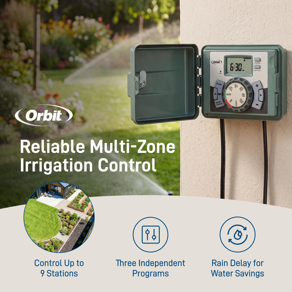 Orbit wiring panel open closeup reveals push-in terminals for fast installation